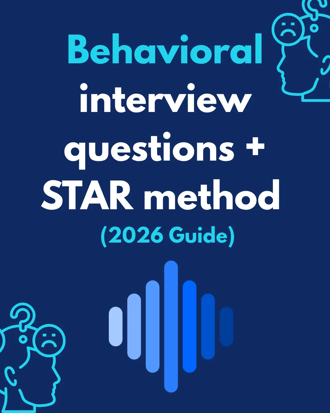 PeakSpeak AI guide banner for behavioral interview questions and the STAR method